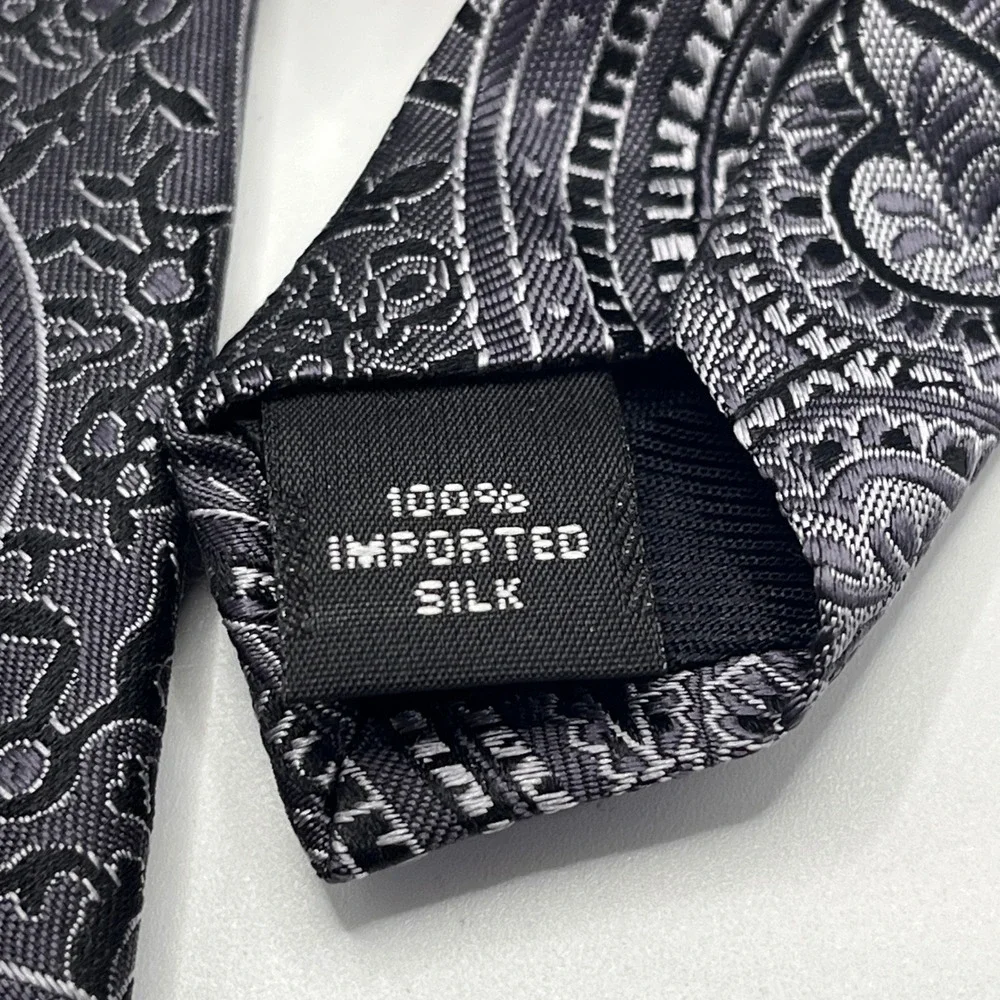 Michael‎ Michael Kors Men's Silk Paisley Necktie Gray Formal